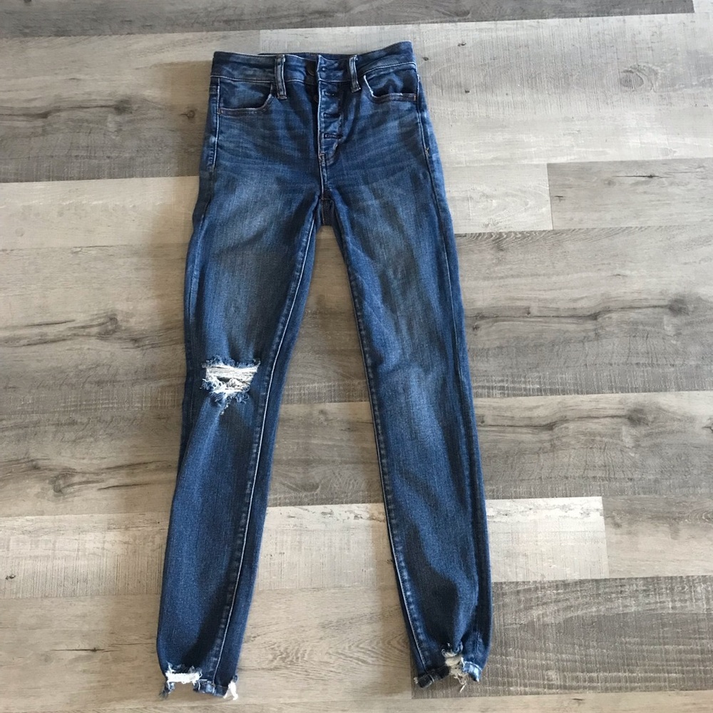 American Eagle Distressed Hi-Rise Jegging Crop